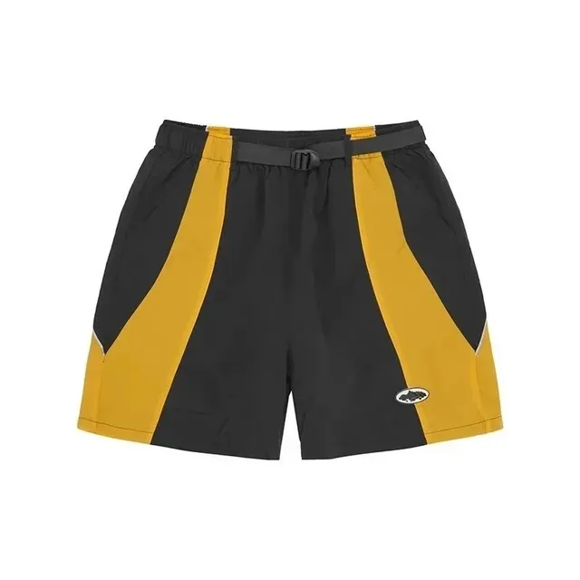 C.P. Company Goggle Shorts Black Yellow Panel