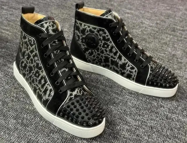 Christian Louboutin Louis Spikes Leopard Print