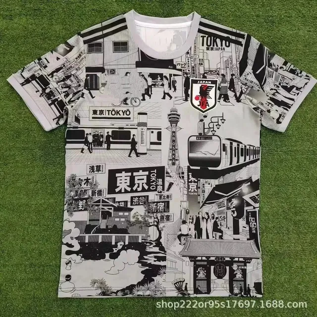 Japan National Team Tokyo City Graphic Jersey Illustrated Street Scene
