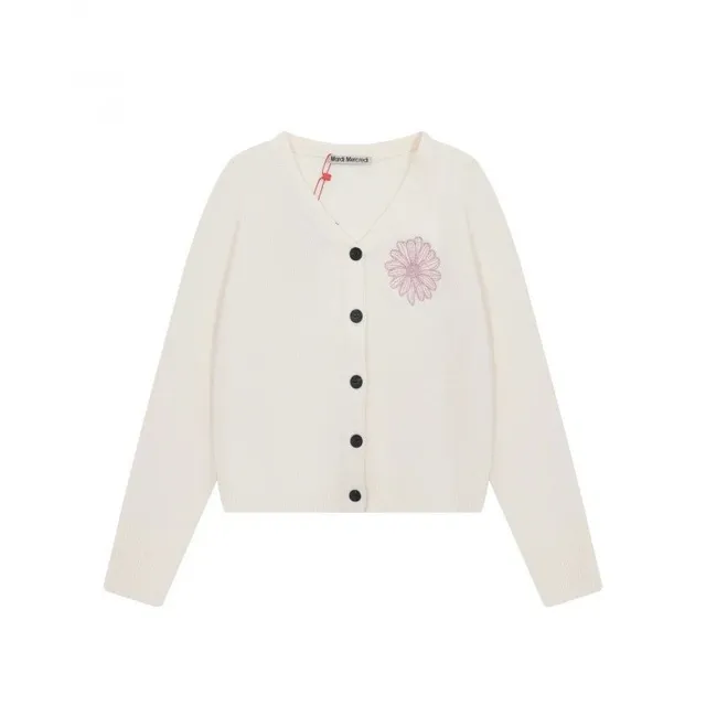 Maison Margiela Knit Cardigan Floral Embroidery