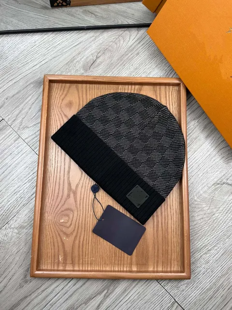 Louis Vuitton Knit Beanie Houndstooth Pattern