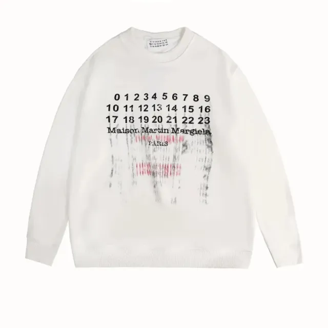 Maison Margiela Crewneck Sweatshirt Number Print