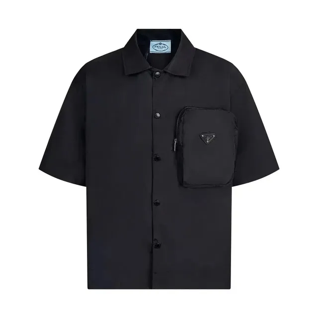 Prada Short-Sleeve Shirt Nylon with Zip Pocket