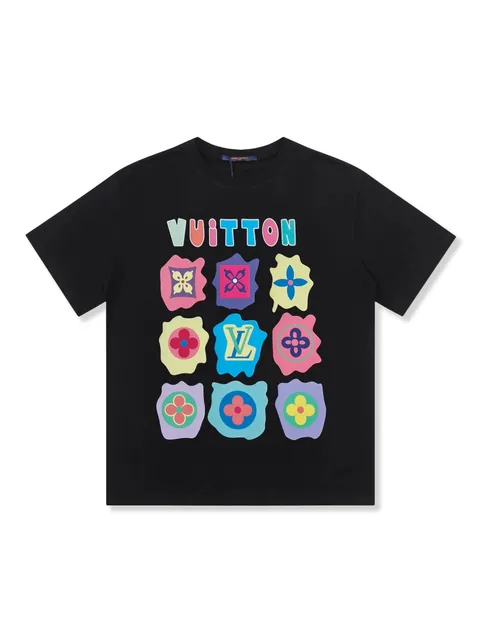 Louis Vuitton Graphic T-Shirt Multicolor Flower Print