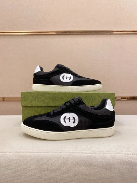 Gucci GG Marmont Sneaker Black Suede and Mesh