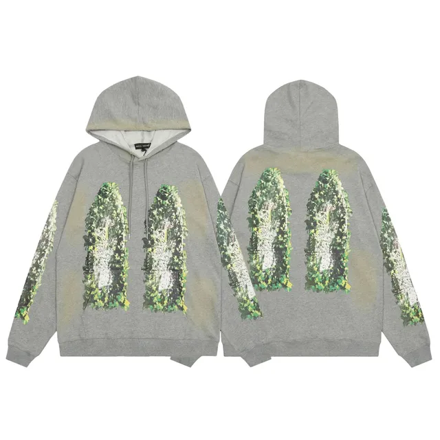 Hooded Sweatshirt Ivy Print
