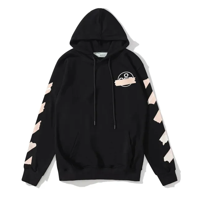 Off-White Arrow Hoodie Black with Beige Arrows