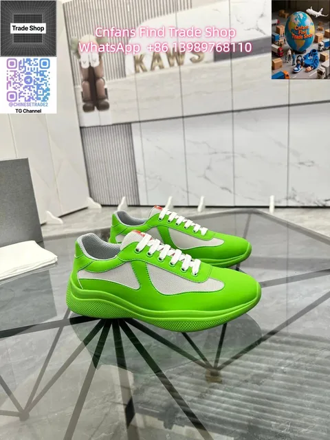 Prada Linea Rossa Trainer Neon Green Mesh