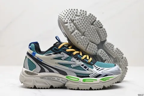 Off-White Gel-Kayano 14 Teal and Silver