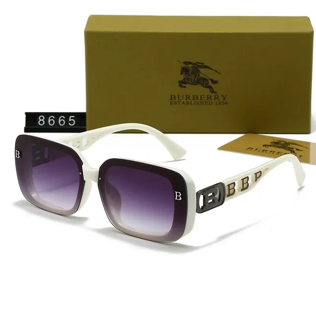 Burberry Square Sunglasses Monogram Temple Detail