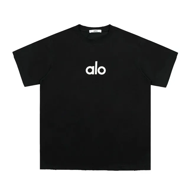 Alo Yoga Logo Tee White Logo