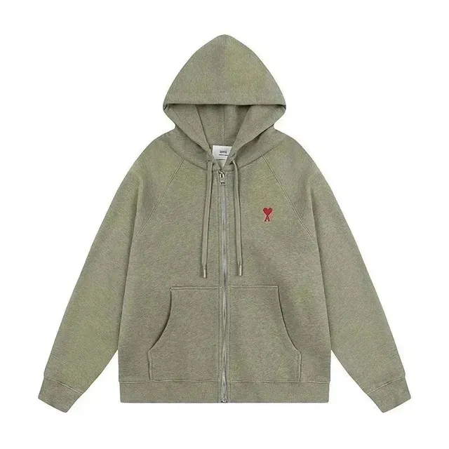 Amiri Zip-Up Hoodie Heart Logo