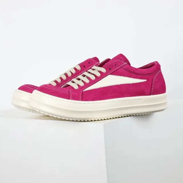 Rick Owens Geobasket Fuchsia Suede