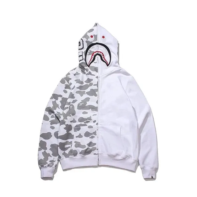 BAPE Shark Hoodie Half Camo