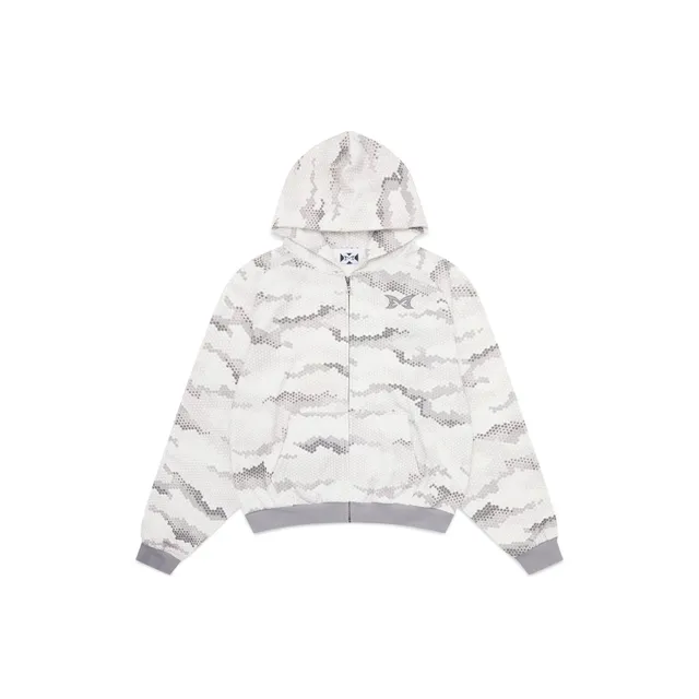 Broken Planet Zip-Up Hoodie Hex Camo