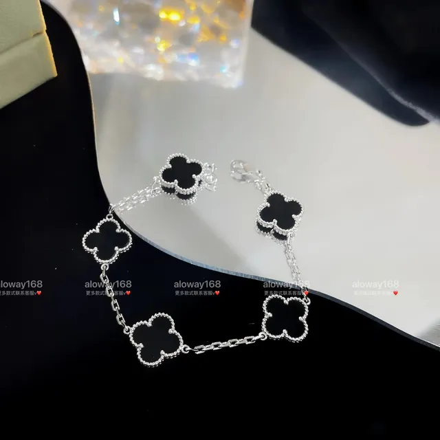 【无钻】白金色黑玛瑙