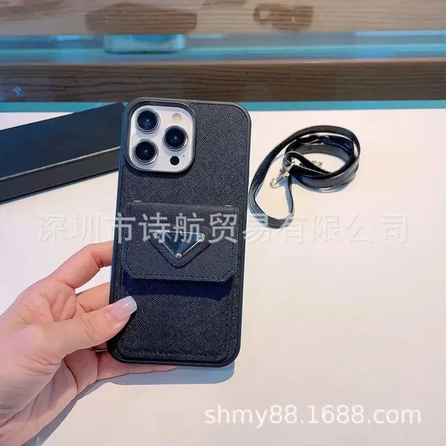 Prada Phone Case with Strap Saffiano Leather