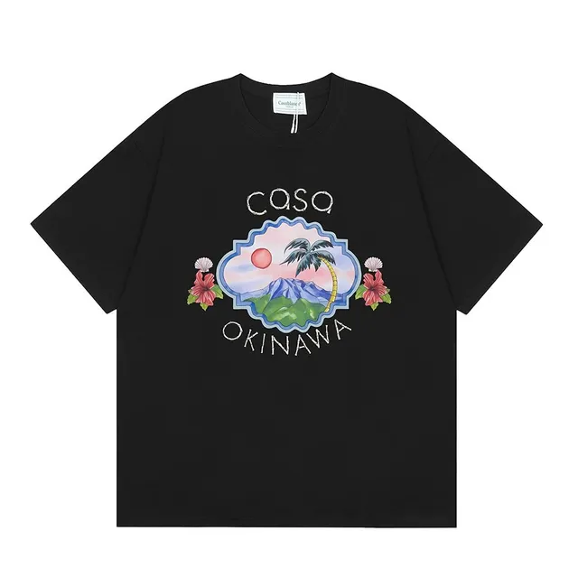 Casablanca Okinawa Graphic Tee Tropical Print