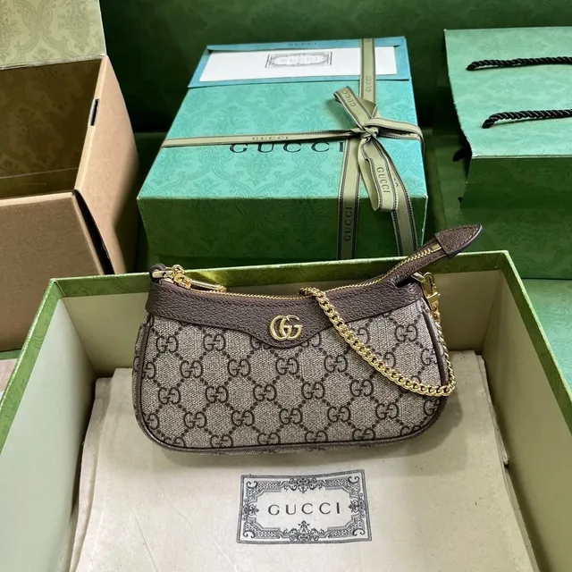 Gucci GG Marmont Mini Chain Bag Monogram Canvas