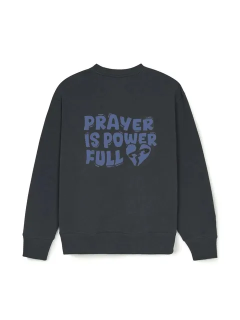 Broken Planet Crewneck Sweatshirt Prayer Is Power Full