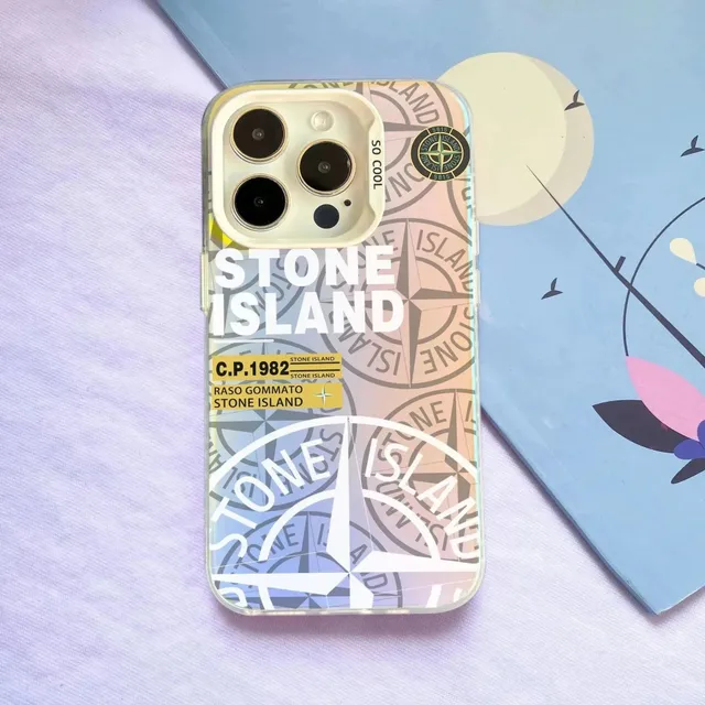 Stone Island Phone Case Compass Logo Print