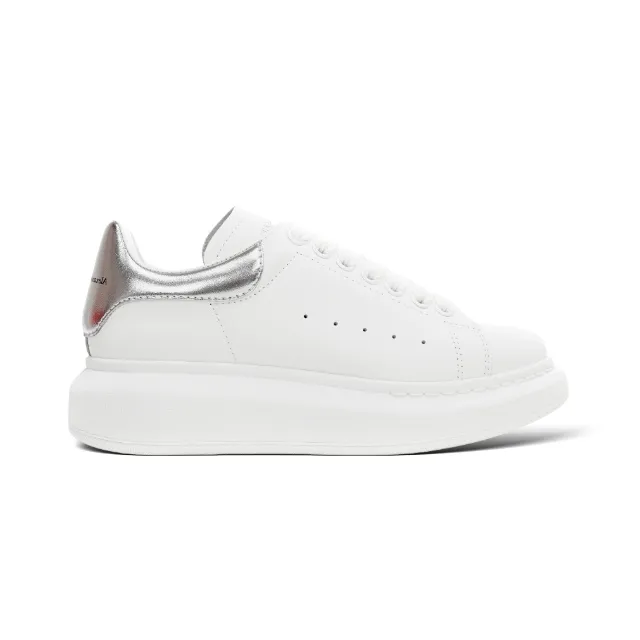 Alexander McQueen Oversized Sneaker White with Metallic Heel
