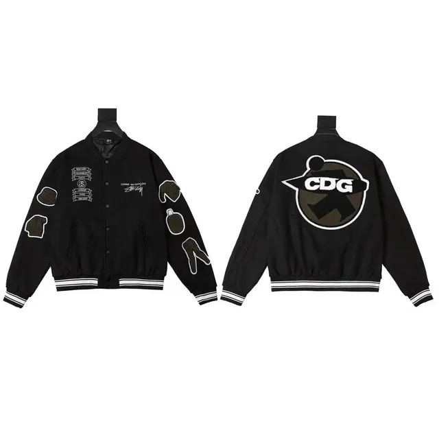 Comme des Garçons × Stüssy Varsity Jacket CDG x Stussy Patchwork