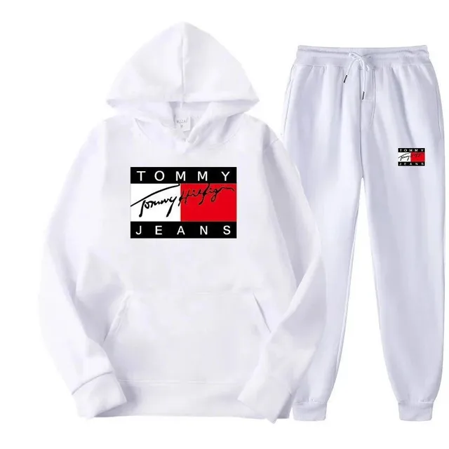 Tommy Hilfiger Hoodie and Joggers Set Logo Print
