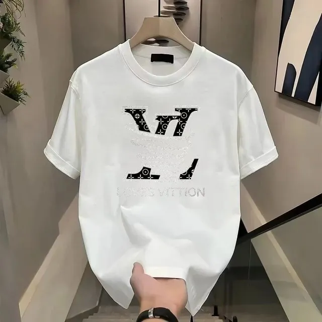 Louis Vuitton LV Logo T-Shirt Crystal Embellished
