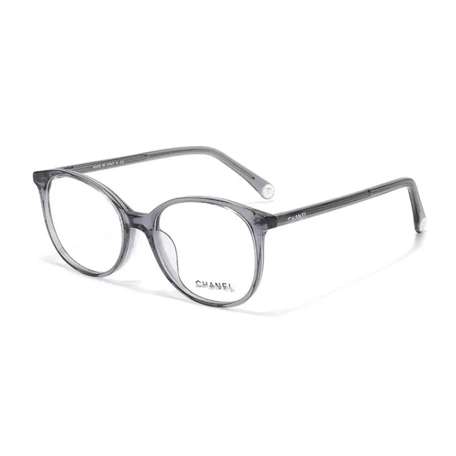 Chanel Optical Frame Transparent Grey Acetate