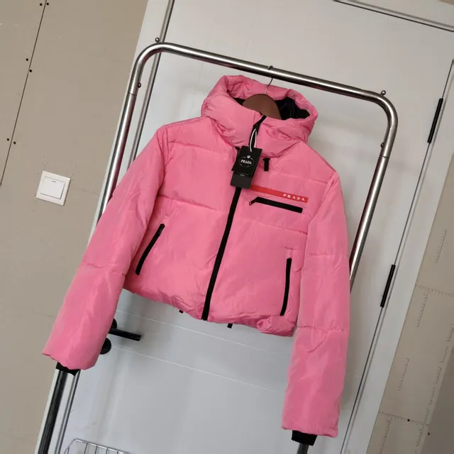 Prada Puffer Jacket Logo Tape
