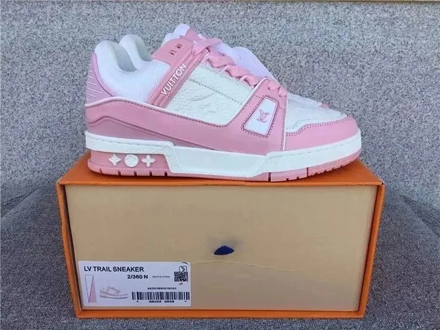 Louis Vuitton LV Trail Sneaker White Pink