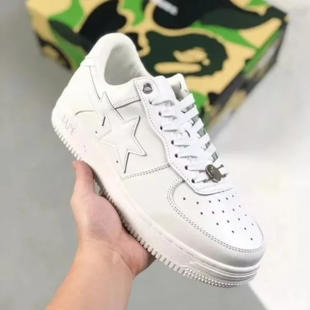 BAPE Shark Low Triple White