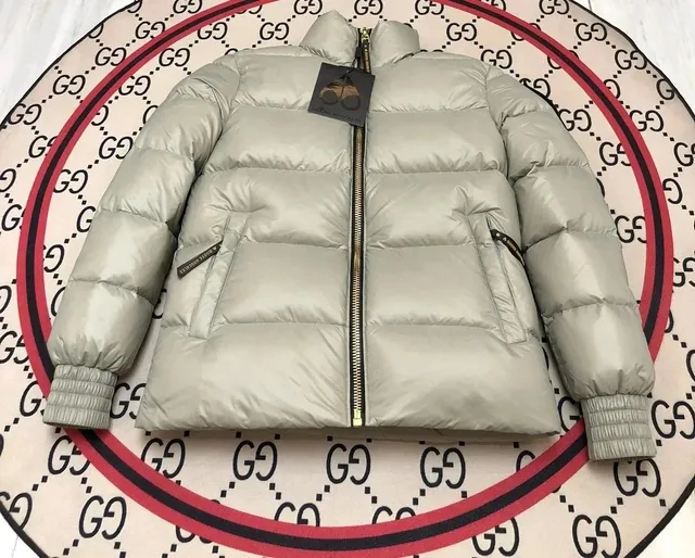 Moose Knuckles Puffer Jacket Metallic Beige