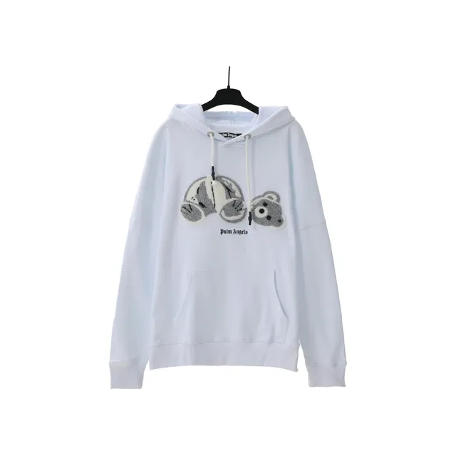 Palm Angels Hoodie Bear Appliqué