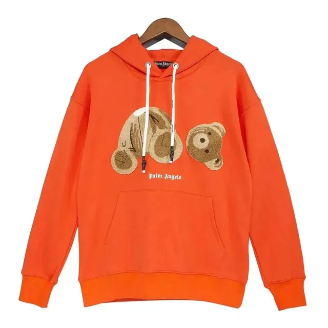 Palm Angels Hoodie Bear Appliqué