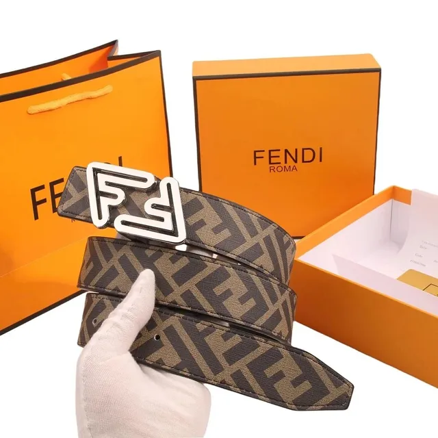 Fendi FF Logo Belt Monogram Canvas