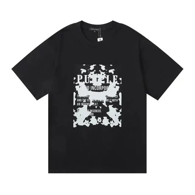 Purple Brand Graphic Tee Camouflage Print