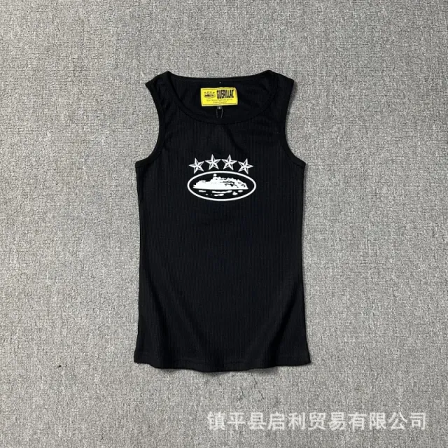 Chrome Hearts Ribbed Tank Top Five Star Yacht Logo