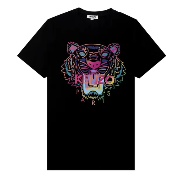 Kenzo Tiger Graphic Tee Neon Tiger Print