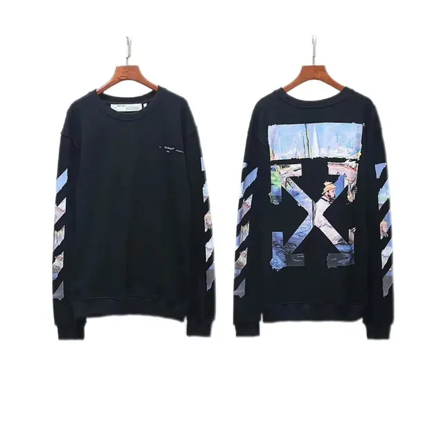 Off-White Crewneck Sweatshirt Painted Arrow Print