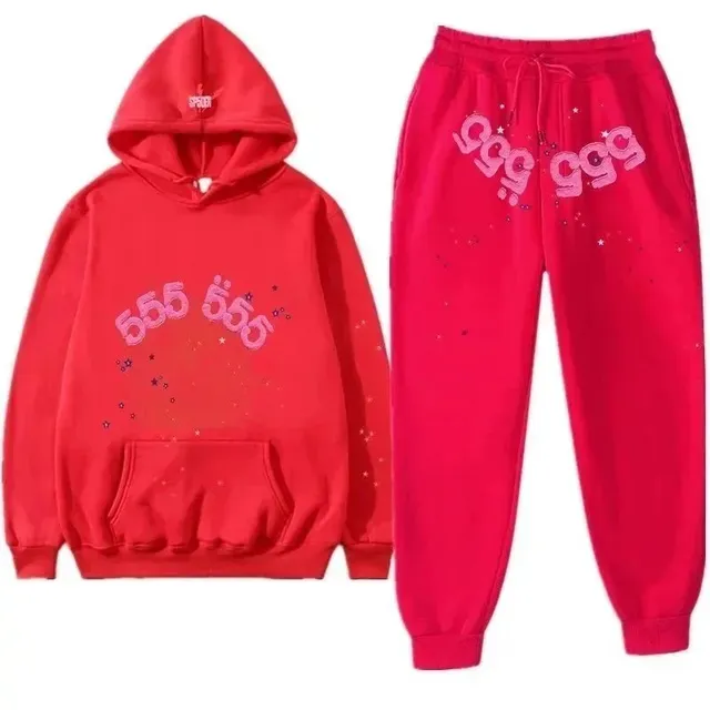 Corteiz Hoodie and Joggers Set 555 Graphic with Stars