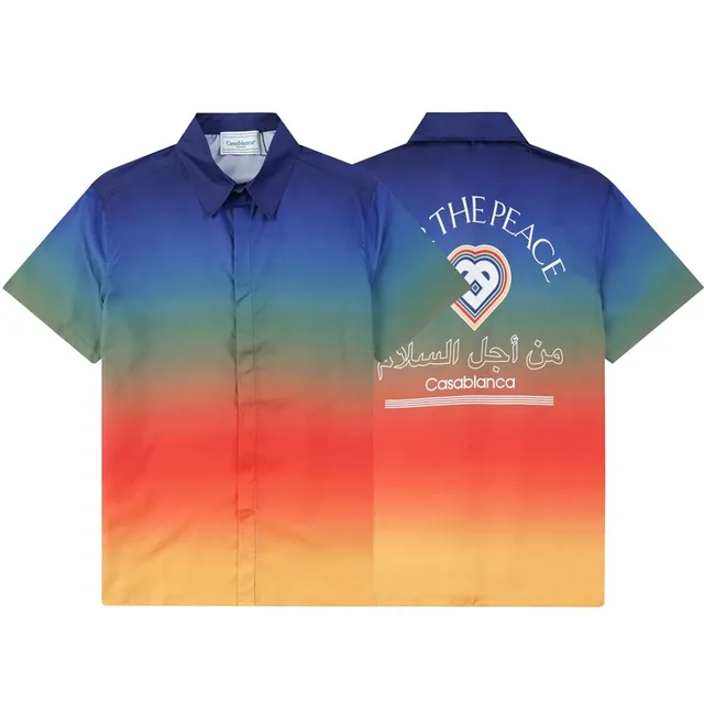 Casablanca Short-Sleeve Button-Up Shirt Sunset Gradient