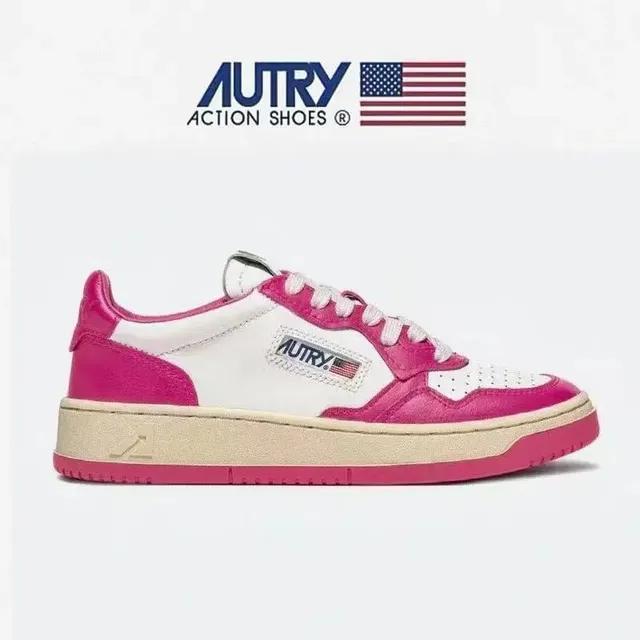 Autry Medalist Low Pink and White