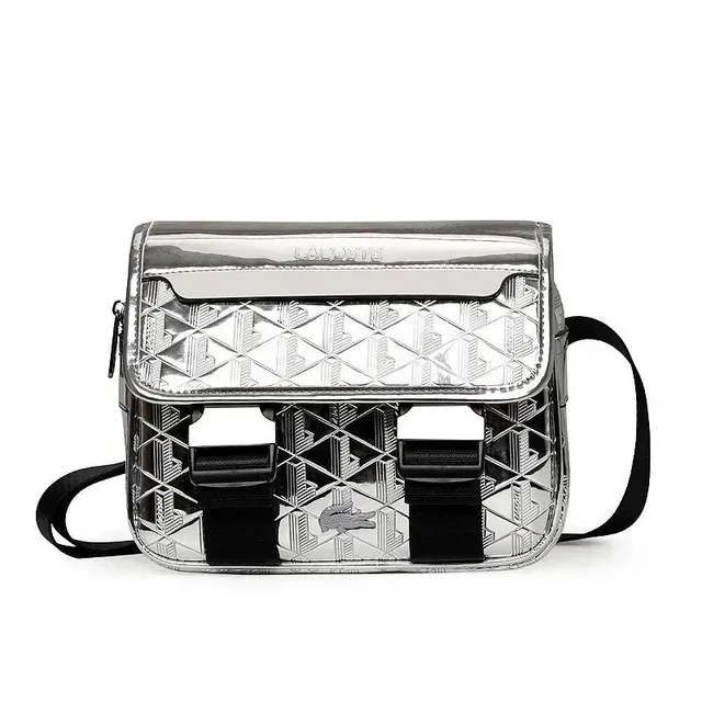 Lacoste Messenger Bag Metallic Diamond Quilted