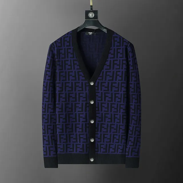 Fendi FF Logo Cardigan Monogram Knit