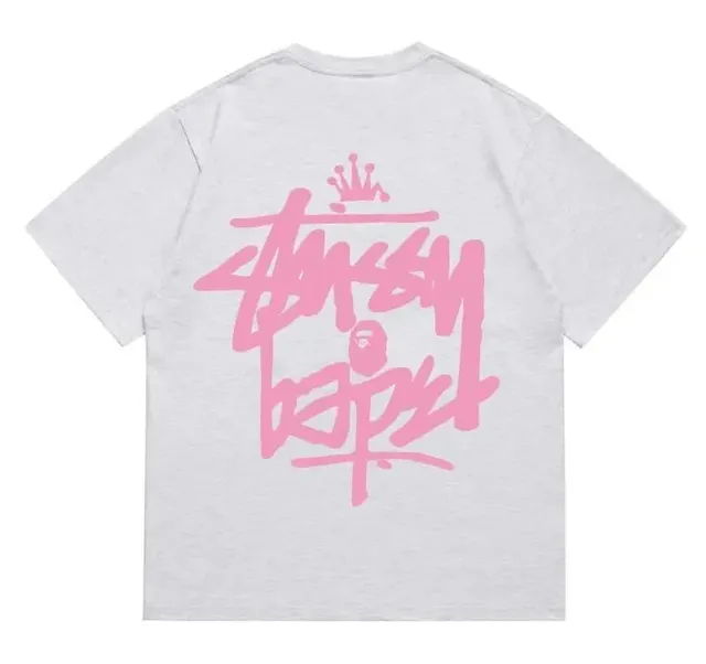 Stüssy Graphic Tee Stussy x Bape Crown Logo