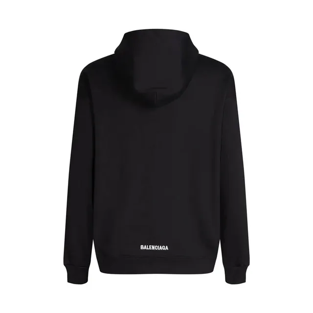 Balenciaga Logo Hoodie Black