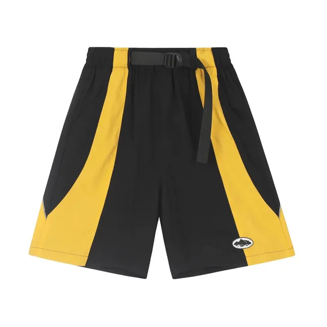 Stone Island Track Shorts Black Yellow Panel