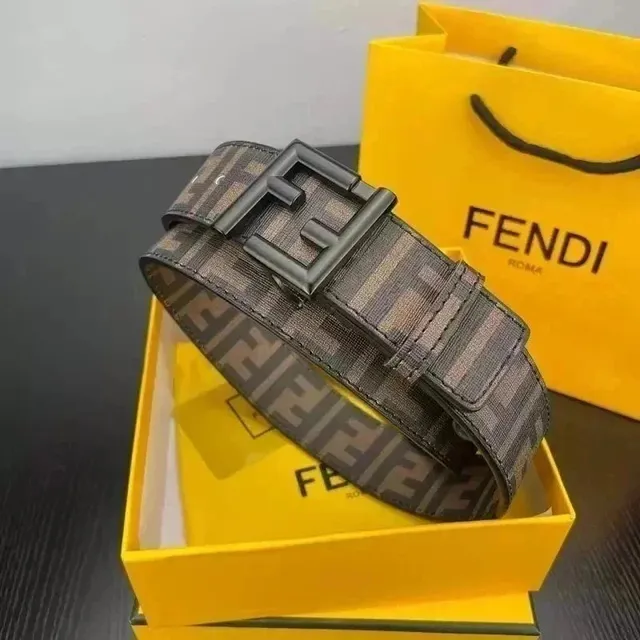 Fendi FF Logo Belt Monogram Canvas